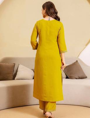 Women Ethnic Motifs Embroidered Regular Kurta with Trousers & Dupatta 5