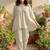Embroidered Off White Cotton Blend Co Ords for Women