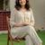 Embroidered Off White Cotton Blend Co Ords for Women