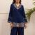 Embroidered Blue Rayon Co Ords for Women