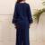 Embroidered Blue Rayon Co Ords for Women