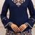 Embroidered Blue Rayon Co Ords for Women