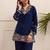 Embroidered Blue Rayon Co Ords for Women