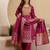 Women Woven Design Kurta with Trousers & Dupatta