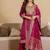 Women Woven Design Kurta with Trousers & Dupatta