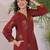 Printed Rust Viscose Rayon Co Ords for Women