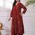 Printed Rust Viscose Rayon Co Ords for Women