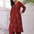 Printed Rust Viscose Rayon Co Ords for Women