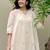 Embroidered Off White Cotton Blend Co Ords for Women