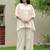 Embroidered Off White Cotton Blend Co Ords for Women