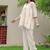 Embroidered Off White Cotton Blend Co Ords for Women