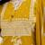 Floral Printed Tie-Up Neck Mirror Work Straight Kurta With Trouser & Dupatta