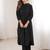 Embroidered Black Cotton Blend Co Ords for Women