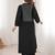 Embroidered Black Cotton Blend Co Ords for Women
