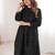 Embroidered Black Cotton Blend Co Ords for Women