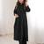 Embroidered Black Cotton Blend Co Ords for Women