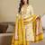 Floral Printed V-Neck Kurta With Trousers & Dupatta