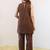 Embroidered Brown Viscose Rayon Co Ords for Women