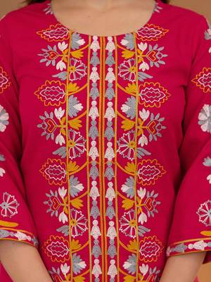 Women Ethnic Motifs Embroidered Kurta with Trousers & Dupatta 3