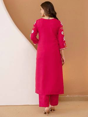 Women Ethnic Motifs Embroidered Kurta with Trousers & Dupatta 5
