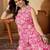 Printed Pink Cotton Blend Co Ords for Women
