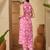 Printed Pink Cotton Blend Co Ords for Women
