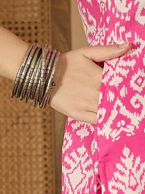 Printed Pink Cotton Blend Co Ords for Women 7