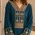 Embroidered Blue Rayon Co Ords for Women