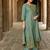 Women Pure Cotton Woven Design Straight Kurta Trousers With Dupatta