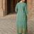 Women Pure Cotton Woven Design Straight Kurta Trousers With Dupatta