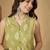 Printed Light Khaki Cotton Blend Co Ords for Women