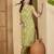 Printed Light Khaki Cotton Blend Co Ords for Women