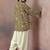 Printed Olive Green & Cream Viscose Rayon Short Straight Kurta With Farshi Salwar Set