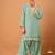 Woven Design Mint Green Poly Georgette Straight Kurta With Farshi Salwar Set