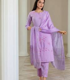 Women Ethnic Motifs Embroidered Kurta with Trouser & Dupatta