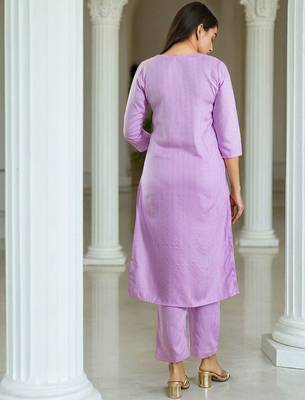 Women Ethnic Motifs Embroidered Kurta with Trouser & Dupatta 5