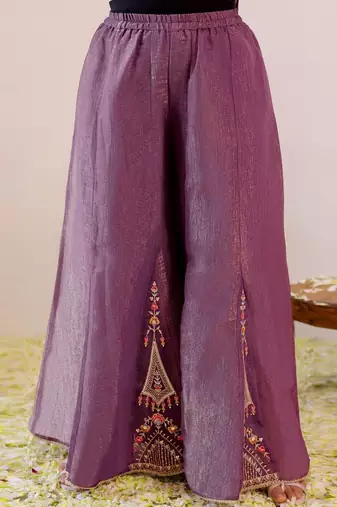 Women Ethnic Motifs Embroidered Regular Thread Work Kurta with Sharara & With Dupatta