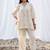 Embroidered Off White Cotton Blend Co Ords for Women