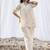 Embroidered Off White Cotton Blend Co Ords for Women