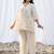 Embroidered Off White Cotton Blend Co Ords for Women