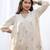 Embroidered Off White Cotton Blend Co Ords for Women