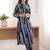 Printed Navy Blue Cotton Co Ords for Women