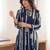 Printed Navy Blue Cotton Co Ords for Women
