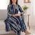 Printed Navy Blue Cotton Co Ords for Women