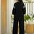 Embroidered Black Cotton Co Ords for Women