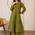 Printed Dark Olive Green Viscose Rayon Co Ords for Women