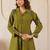 Printed Dark Olive Green Viscose Rayon Co Ords for Women