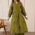 Printed Dark Olive Green Viscose Rayon Co Ords for Women