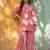 Embroidered Light Pink Cotton Co Ords for Women