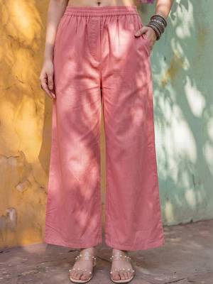 Embroidered Light Pink Cotton Co Ords for Women 7